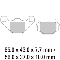 Ferodo Non-Sintered Rear Brake Pads for Kawasaki KL250 Stockman 2000 to 2020