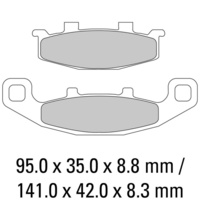 Ferodo Sintered Grip HH Rear Brake Pads for Kawasaki GPX750R 1987-1989