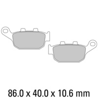 Ferodo ECO Friction Carbon Rear Brake Pads for Triumph 675 Speed Triple R 09-12