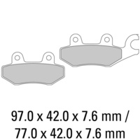 Ferodo Off-Road Sintered Rear Left Brake Pads for YAM YXR700FA Rhino 700 08-15