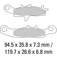 Ferodo Sintered Off Road Front Brake Pads for Kawasaki KL250 Super Sherpa 99-07