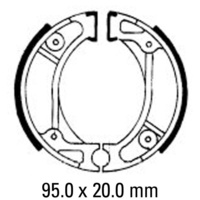 Ferodo Pair Rear Brake Shoe for Honda Qr50 1991 To 1998 | Today 50 2003 To 2014