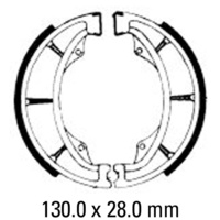 Pair Ferodo Rear Brake Shoes for Suzuki PE175 1978 To 1981 | Rm100 1976 To 1978