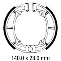 Ferodo Front Brake Shoes for Kawasaki KX250 1974 To 1981