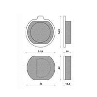Newfren Front Brake Pad Touring Organic