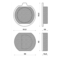 Front Brake Pads Touring Organic for Kawasaki Z1000 Fuel Injected 1980