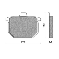 Rear Brake Pads -Touring Organic for Honda CB900F 1979 to 1981