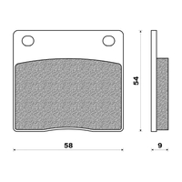 Rear Brake Pads -Touring Organic for Suzuki GSX750ES 1982 to 1985