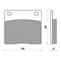 Newfren Rear Brake Pad for Kawasaki Z500 1979 1980 | Z650 1978 1979 1980 1981