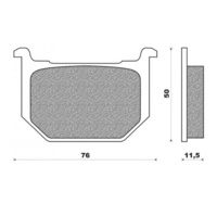 Newfren Front Brake Pad Touring Organic