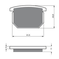 Front Brake Pads -Touring Sintered for Suzuki GSX1100S Katana 1981 to 1983