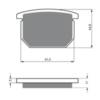 Newfren Sintered Front / Rear Brake Pad for Suzuki GS650E 1981 1982 1983