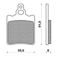 Rear Brake Pads -Touring Organic for KTM 60 SX 1998 to 2000