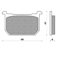 Front Brake Pads -Touring Organic for Kawasaki GPZ550 1982 to 1992