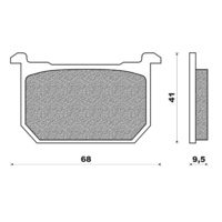 Newfren Rear Brake Pads Touring Organic