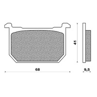 Newfren Front / Rear Brake Pad for Kawasaki GPZ1100 GPZ550 GPZ750 GT750 Z1000 Z250 Z440D Z500 Z750