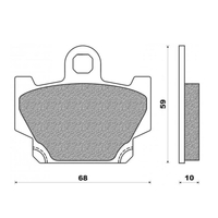 Front Brake Pads -Touring Organic for Yamaha XJ650L Turbo 1982