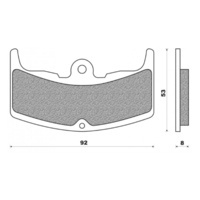 Newfren Rear Brake Pads Touring Organic