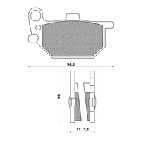 Front Brake Pads -Touring Organic for Yamaha XS250S 1980 to 1983