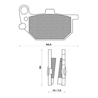 Front Brake Pads -Touring Organic for Yamaha XV750 Virago 1981 to 1983
