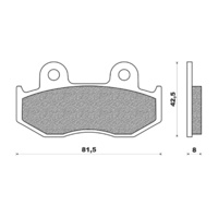 Newfren Front Brake Pads Touring Organic