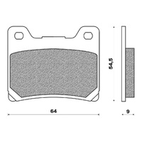 Newfren Organic Brake Pads Front / Rear for Yamaha VMX-12 VMAX 1986 to 2007