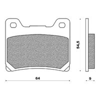 Front Brake Pads Touring Organic for Kawasaki VN1500 Vulcan 1988 to 1989