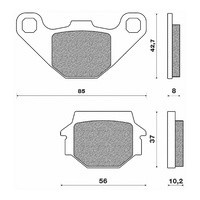 Newfren Touring Organic Brake Pads for Kawasaki KL250 STOCKMAN 2000 to 2018