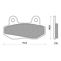 Front Brake Pads Touring Organic for Megelli 250R 2009 to 2010