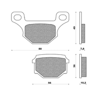 Rear Brake Pads Touring Organic for Aprilia RS4 125 2012 to 2014