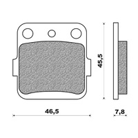 Newfren Touring Off Road Sintered Brake Pads for Honda TRX420FA SOLID AXLE 2014-2017