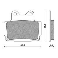 Rear Brake Pads Touring Organic for Yamaha FZR400 Import 2TK/3EN 1988 to 1991