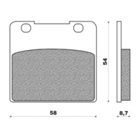 Newfren Front Brake Pad Touring Organic