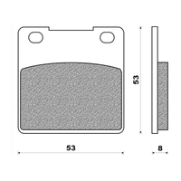 Rear Brake Pads Touring Organic for Kawasaki Z250 Twin 1979 to 1982