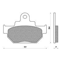 Front Brake Pads Touring Organic for Suzuki TU250X 1997 to 1999