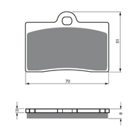 Front Brake Pads Touring Organic for Laverda 750 Formula 1997 to 1999