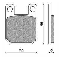 Rear Brake Pads Dirt Organic for Italjet 125 Formula 1996 to 2003