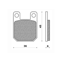 Rear Brake Pads Dirt Sintered for Sachs 50 Madass 2005 to 2008