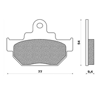 Front Brake Pads Touring Organic for Suzuki DR600S 1984 to 1989