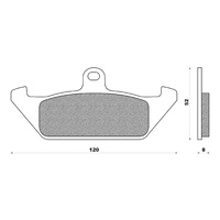 Newfren Brake Pads Touring Organic for DUCATI 650 INDIANA 1987 1988