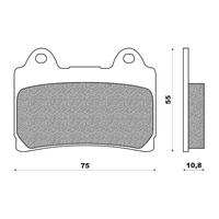 Rear Brake Pads Touring Organic for Yamaha XVZ1300TF Venture 2002 to 2008
