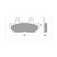 Front Brake Pads Touring Organic for Honda CD250U 1989 to 1992