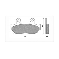 Newfren Brake Pads Toouring Sintered for Honda NX650 DOMINATOR 1988 to 1997