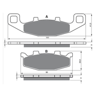 Front Brake Pads Touring Organic for Hyosung GT250 Comet 2002