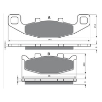 Newfren Brake Pads Touring Organic for Kawasaki EX500 NINJA 1994 1995 1996 1997