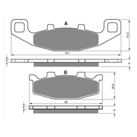 Front Brake Pads Touring Sintered for Kawasaki ER-5 ER500 1999 to 2000
