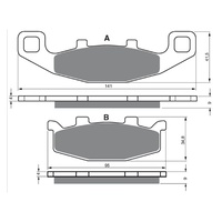 Newfren Rear Brake Pads Touring Sintered