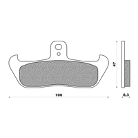 Front Brake Pads Touring Organic for Husqvarna CR430 1986 to 1989