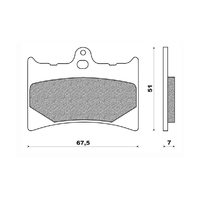 Front Brake Pads Dirt Organic for KTM 125 MX 1987