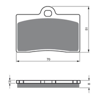 Front Brake Pads Touring Organic for KTM 350 GS Enduro 1987